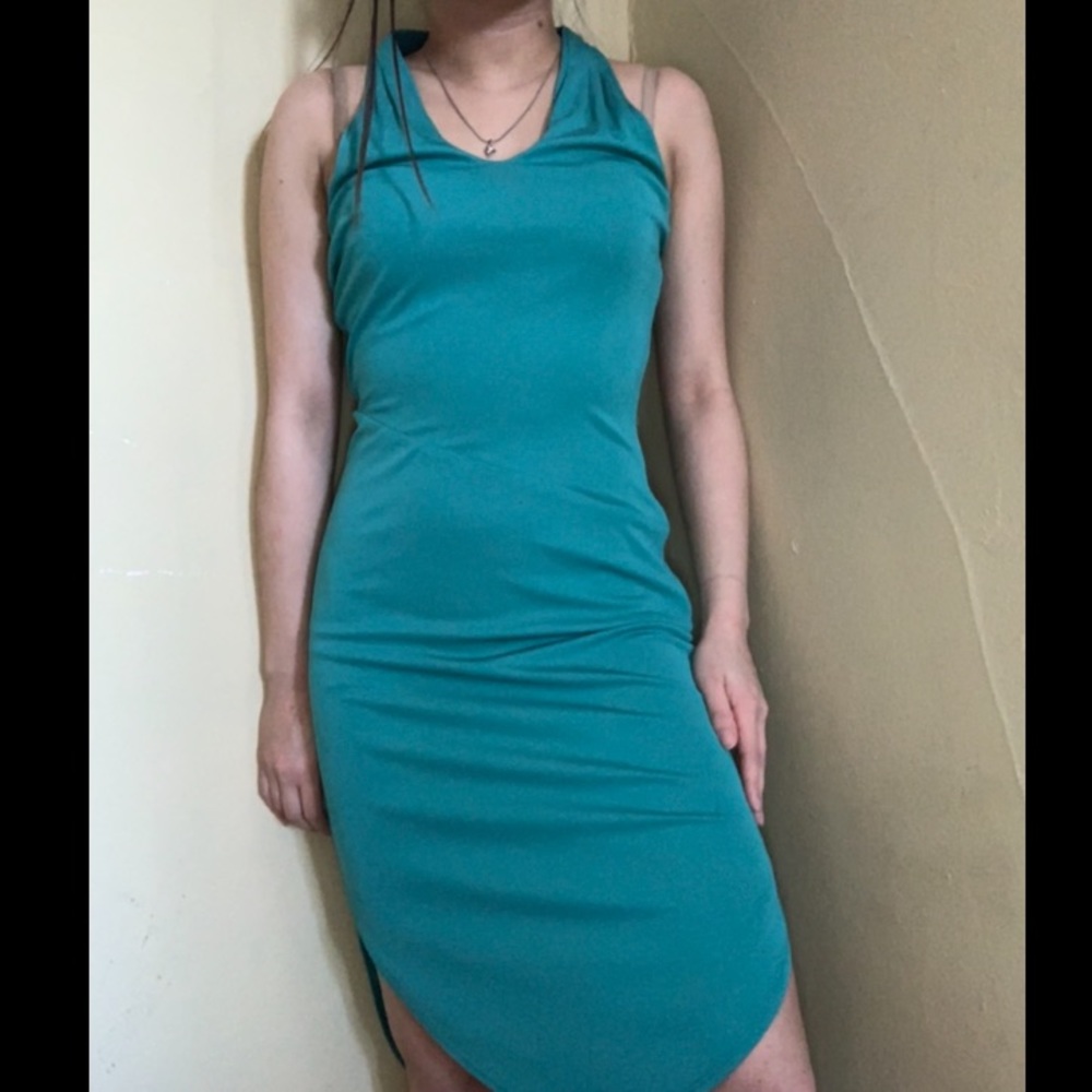 Halston heritage turquoise cocktail dress